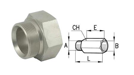 HYDRAULIC ADAPTER EXTENDED MALE-FEMALE 3/4
