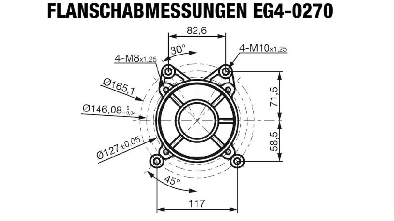 bencinski motor EG4-270cc-6,56kW-8,92HP-3.600 U/min-H-KW25x88.2-ročni zagon