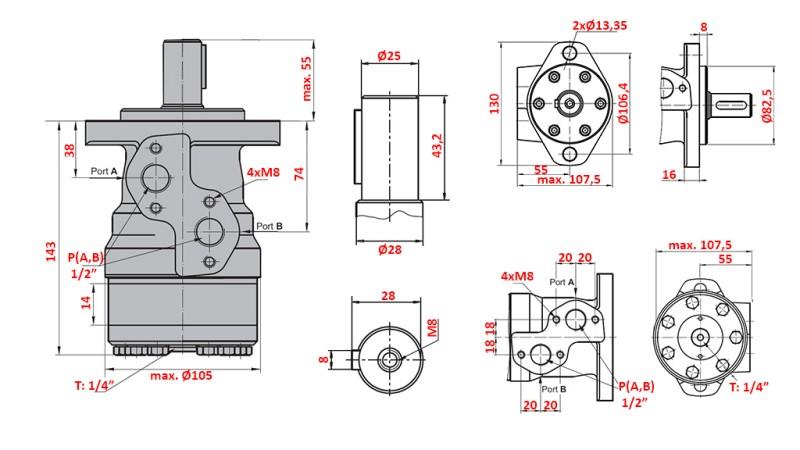 HIDROMOTOR MR 80