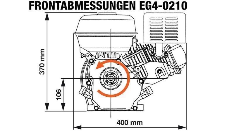 BENZINSKI MOTOR EG4-200cc-5,10kW-3.600 U/min-H-KW20x53-RUČNI POGON