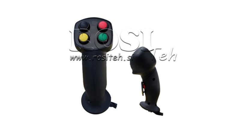 REMOTE LEVER ROSI JOYSTICK - 4 BUTTONS + BUTTON