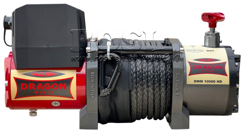 12 V ELECTRIC WINCH DWM 10000 HD - 4536 kg - SYNTHETIC ROPE