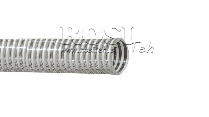 PVC SUCTION HOSE WITH SPIRAL 25mm - max. 8Bar