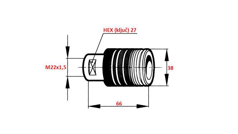 SCHNELLKUPPLUNG TRAKTOR, WEIBLICH PUSH-PULL M22x1,5