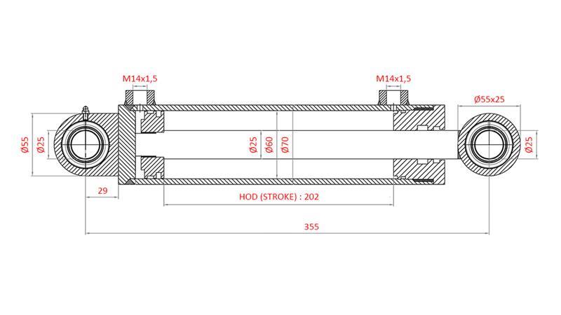 HIDRAULIČNI VOLANSKI CILINDAR FIAT-NEW HOLLAND 5126941, 5131098, 5137121, 5140208