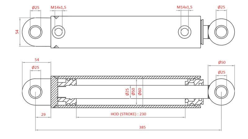 CILINDRO DEL VOLANTE IDRAULICO FIAT-NEW HOLLAND OEM-5198883