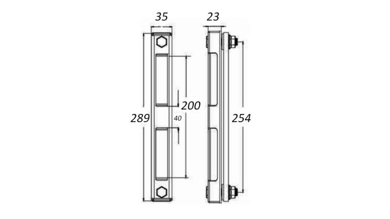 TEMPERATURE MEASURING SCALE EXTENDED M12 - 254mm