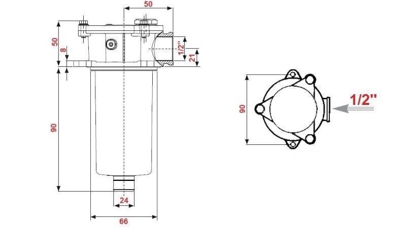 POVRATNI FILTER 1/2 - 60u - 75 lit/min