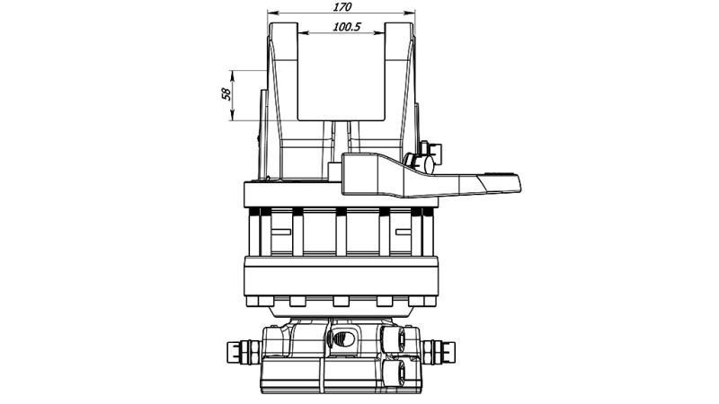 HIDRAVLIČNI ROTATOR 16000/8000 KG S PRIROBNICO