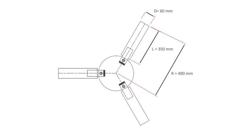 KIT NOŽEV fi 700MM DISK R100 ZA REDUKTOR LF-205 ZA MULČER