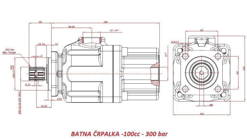 HIDRAVLIČNA BATNA ČRPALKA -100cc - 300 bar
