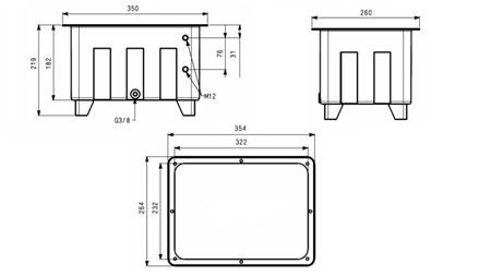 OIL TANK FOR HYDRAULIC POWER-PACK TYPE MPN 12 LIT