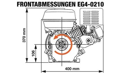 BENZINMOTOR EG4-200cc-5,10kW-3.600 U/min-H-TP19x72-V1-manueller start