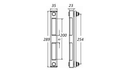 TEMPERATURE MEASURING SCALE EXTENDED M12 - 254mm