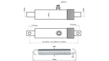 HYDRAULIC CYLINDER FOR HATCH OPENING 38/25-90