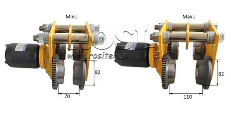 ELECTRICAL TROLLEY FOR INDUSTRY WINCH DWI 0,5 T