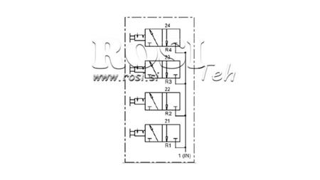 4 WAYS PNEUMATIC CONTROLER