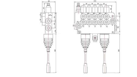 HYDRAULIKVENTIL 5xP80 + 2x JOYSTICK