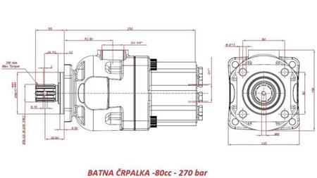 HIDRAVLIČNA BATNA ČRPALKA -80cc - 270 bar