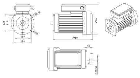 ERSATZMOTOR FÜR HYDRAULIKAGGREGAT 230V 2,2 kW