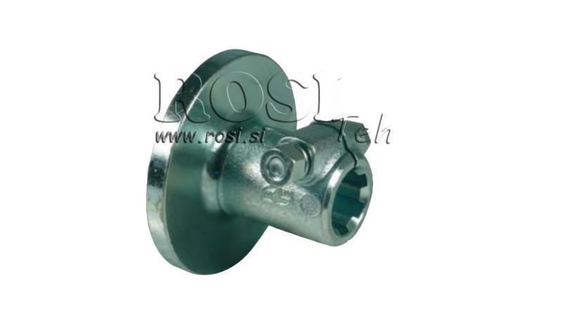 PTO SHAFT EXTENSION 1”3/8 - FLANGE 120mm WITH PIN