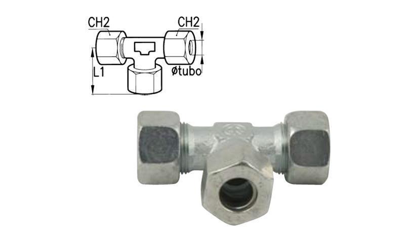 T COM HIDRAULIC L-18 CU NUT