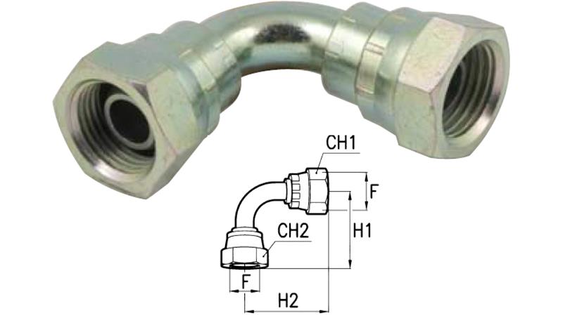 HYDRAULIK KNIE 90° WEIBLICH-WEIBLICH 1