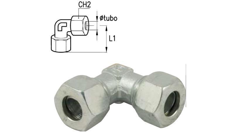 CODO HIDRÁULICO L-15 CON TUERCA
