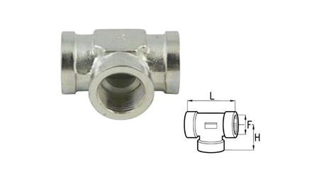 HYDRAULIC TEE FITTING FEMALE-FEMALE 3/8