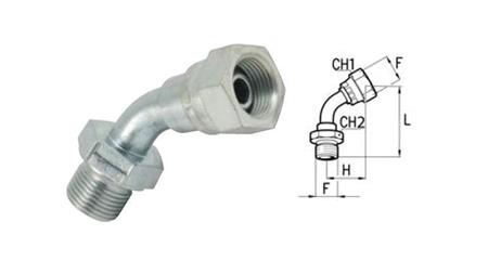 HYDRAULIK KNIE 45° BSP MÄNNLICH-WEIBLICH 3/8