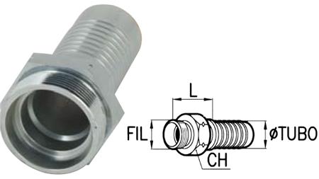HYDRAULIC FITTING CES 14 S MALE DN12-M22x1,5