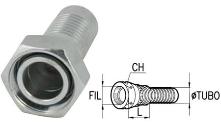 HIDRAVLIČNI PRIKLJUČEK DKOS 8 S ŽENSKI DN6-M16x1,5