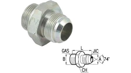 HYDRAULISCHER REDUZIERER 3/4'' JIC74°-1/2 GAS