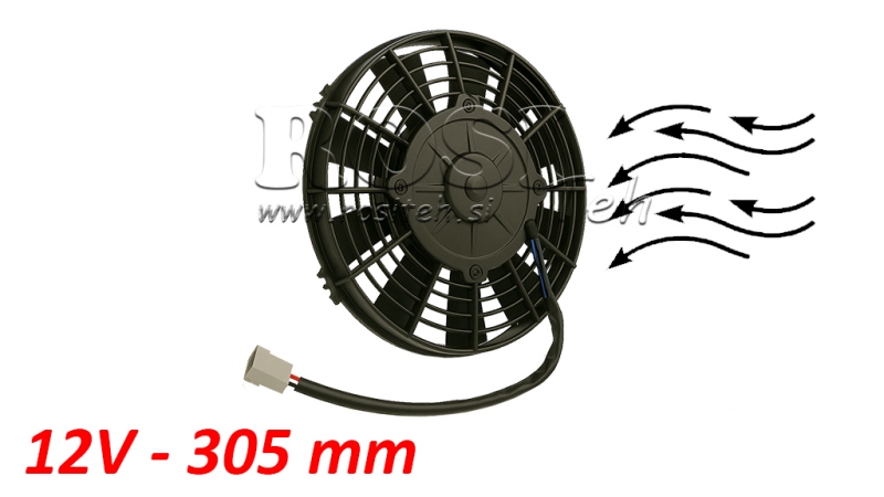 VENTILATOR AXIAL 305MM PUSH 12V