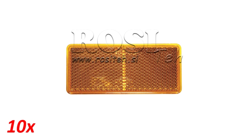 REFLECTOARE RECTANGULARE ORANJ 105X48 (10BUC)