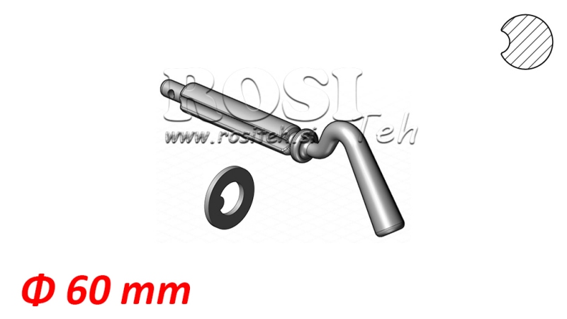 ENKEL RILLE VED FOR TIPPSYLINDER BALL Φ 60