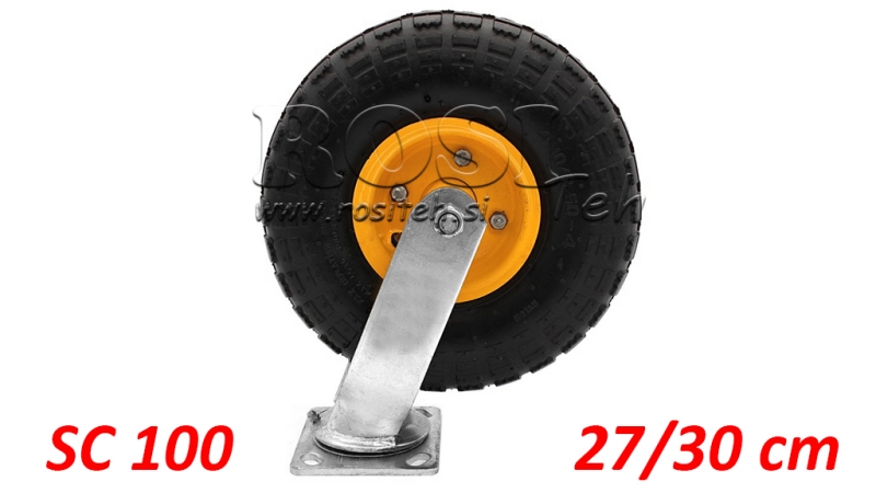 RUEDA NEUMÁTICA 27/30cm BASE GIRATORIA SC100