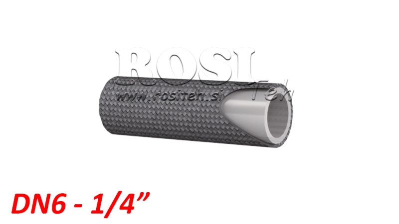 GLATTSCHLAUCH PTFE SAE100 R14 DN6 (1/4) 175 BAR