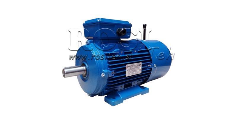 3kW-ELEKTROMOTOR MIT BREMSE MSH100L2-4_1420rpm 3Phasen Füße-B3