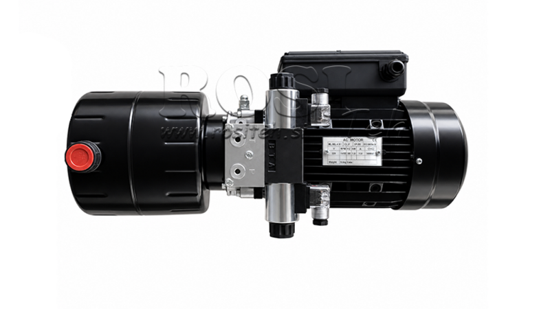MINI UNIDAD DE POTENCIA HIDRÁULICA 230V AC (1.5 kW) - 5.8 cc - 8.2 lit/min - tanque 6 lit