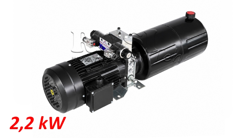 MINI CENTRALE HYDRAULIQUE 380V AC (2.2 kW) - 8.0 cc - 11.2 lit/min - réservoir 12 lit
