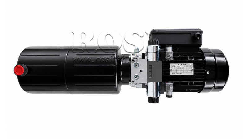 MINI HYDRAULICZNA JEDNOSTKA ZASILAJĄCA 230V AC (2.2 kW) - 8.0 cc - 11.2 lit/min - zbiornik 12 lit