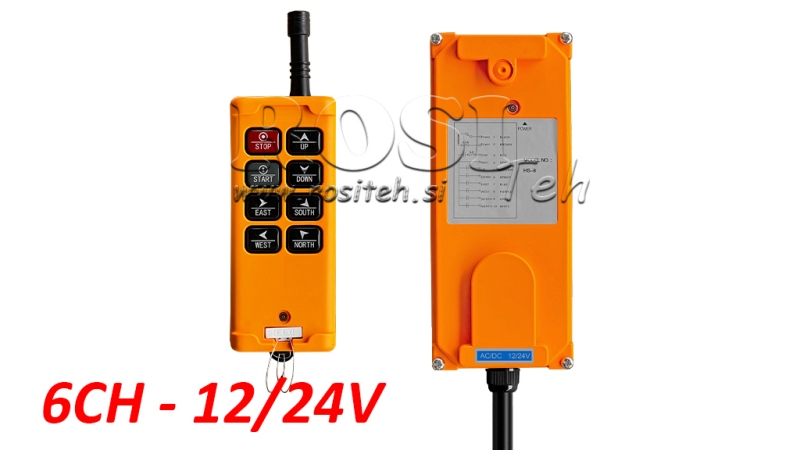 CONTROLE REMOTO 6CH - 12/24V