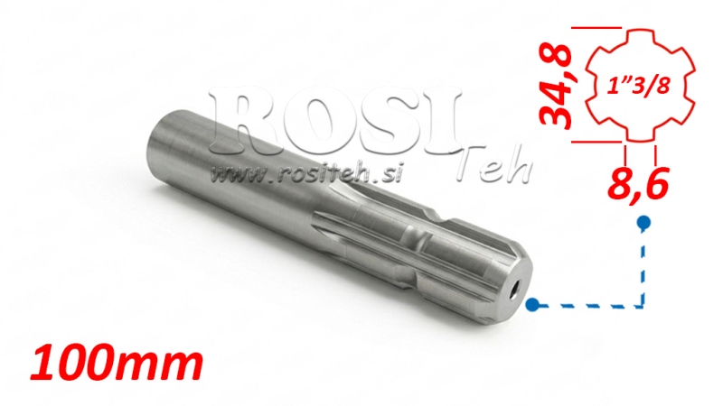ADAPTATOR P.T.O. 13/8 L=100