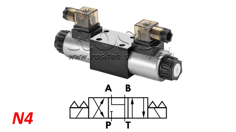HIDRAVLIČNI ELEKTRO MAGNETNI VENTIL KV-4/3 CETOP 3 12/24/230V N6