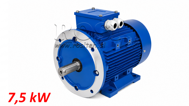 7,5kW-ELEKTROMOTOR MS132M-4_1450umd 3Phas Beine+Flansch-B3B5