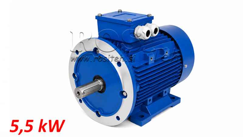 5,5kW-ELEKTROMOTOR MS132S-4_1450umd 3Phas Beine+Flansch-B3B5
