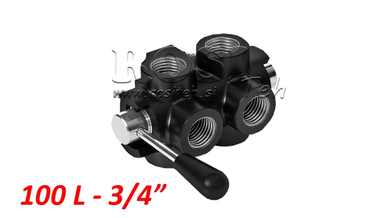 MANUELLE 6 WEGE VENTIL DF 3/4 - 100 lit