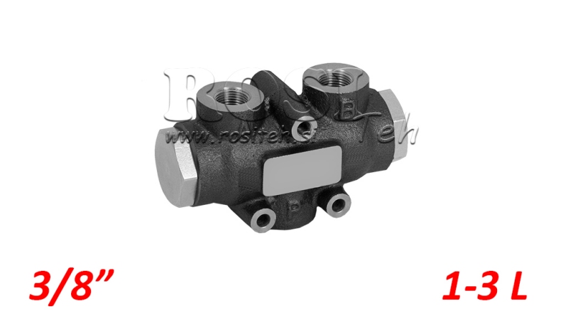 HYDRAULIC DISTRIBUTION VALVE FLOW V01001 1 - 3 LIT - 3/8