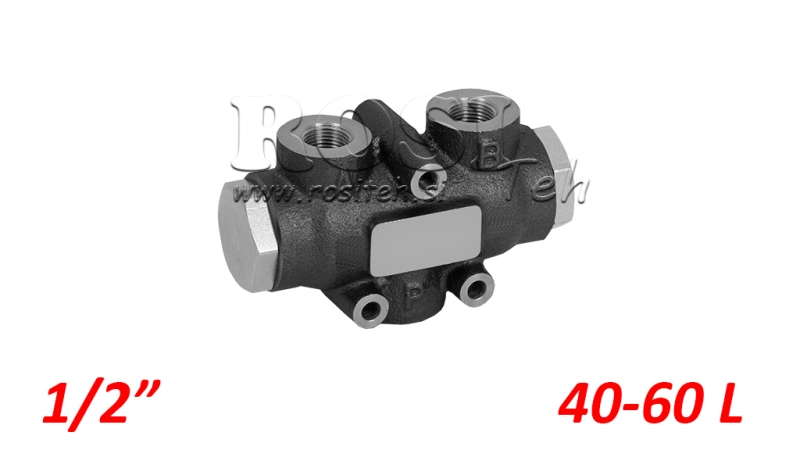HYDRAULICKÝ ROZDEĽOVACÍ VENTIL V01006 40 - 60 lit - 1/2 - 250 bar (max.300 bar) V-EQ30